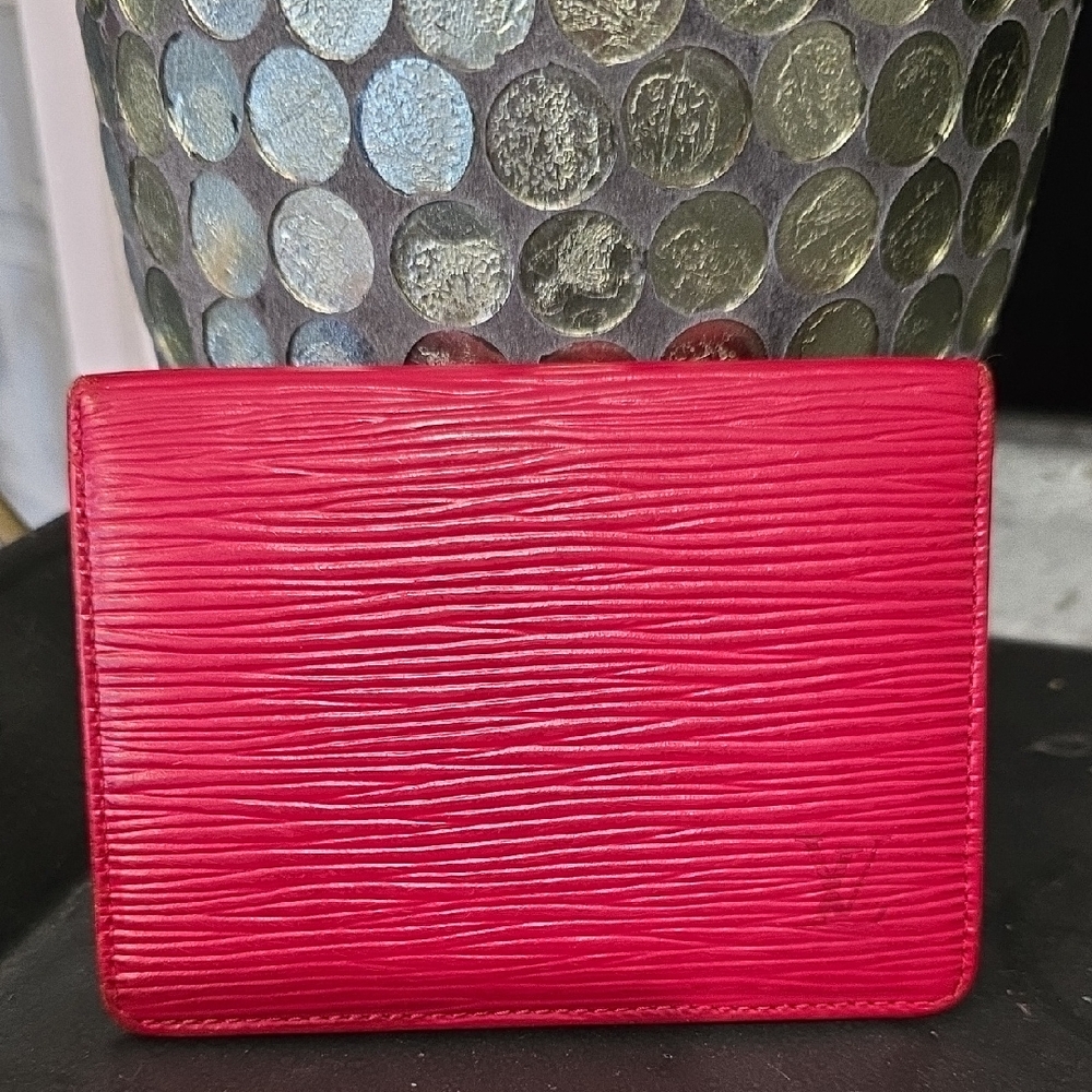 Louis Vuitton Vibrant Red Leather Wallet With COA